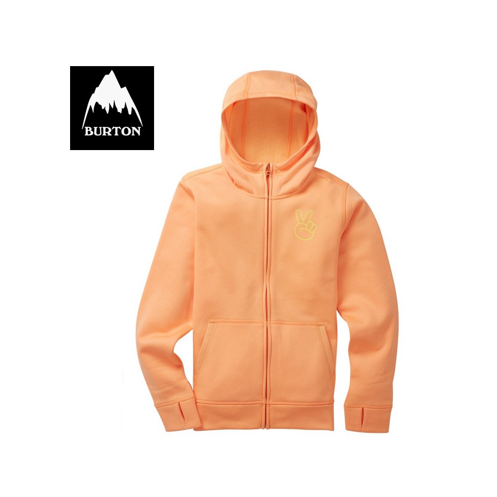 Sweat zippé à capuche BURTON Oak Papaye Junior