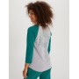 Tee-shirt BURTON Caratunk Raglan Gris/Vert Femme