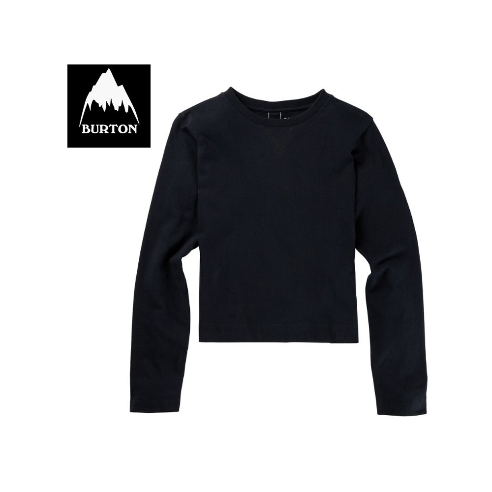 Sweat fin BURTON Larosa Crop Noir Femme