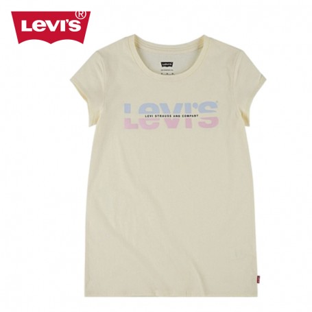 T-shirt LEVI'S Gradient Logo Print Jaune Pâle Fille