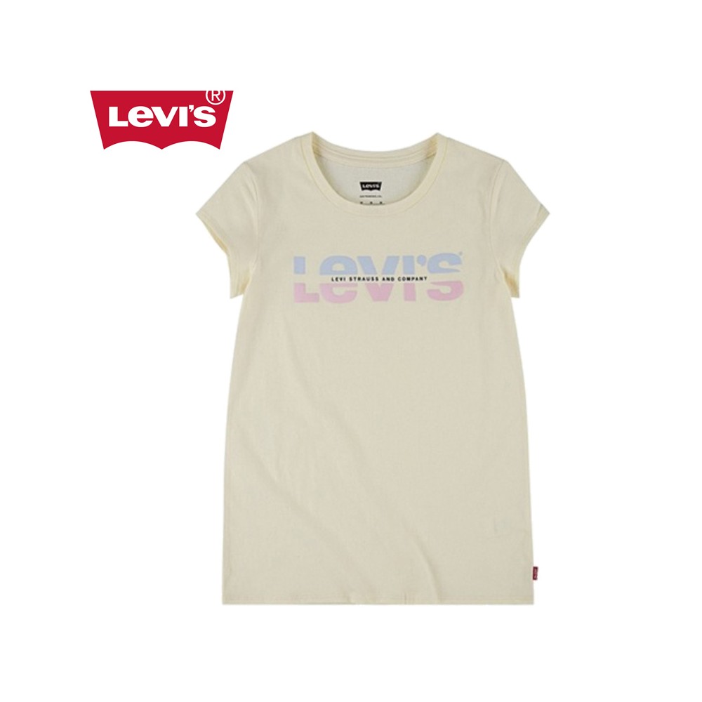 T-shirt LEVI'S Gradient Logo Print Jaune Pâle Fille