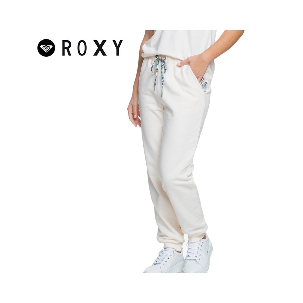 Pantalon jogging ROXY Marine Bloom Crème Femme