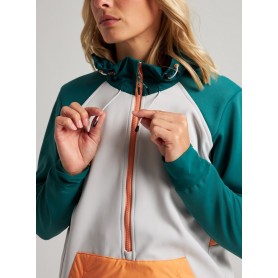 Anorak softshell BURTON Crown WPF Performance Vert / Orange Femme