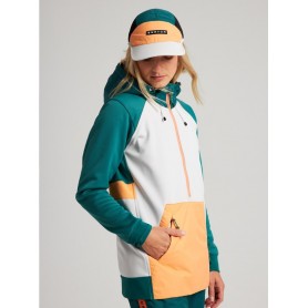 Anorak softshell BURTON Crown WPF Performance Vert / Orange Femme