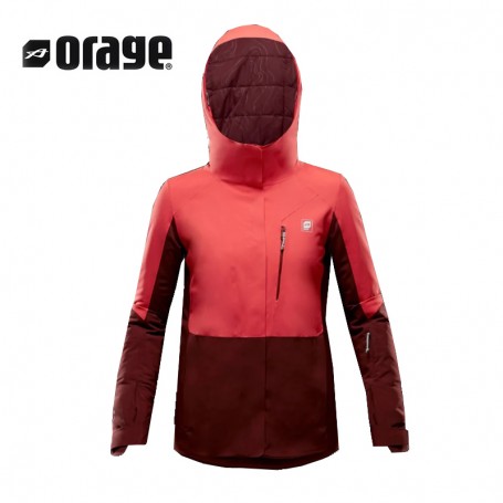 Veste de ski ORAGE Nina Lie de vin / Grenadine Femme
