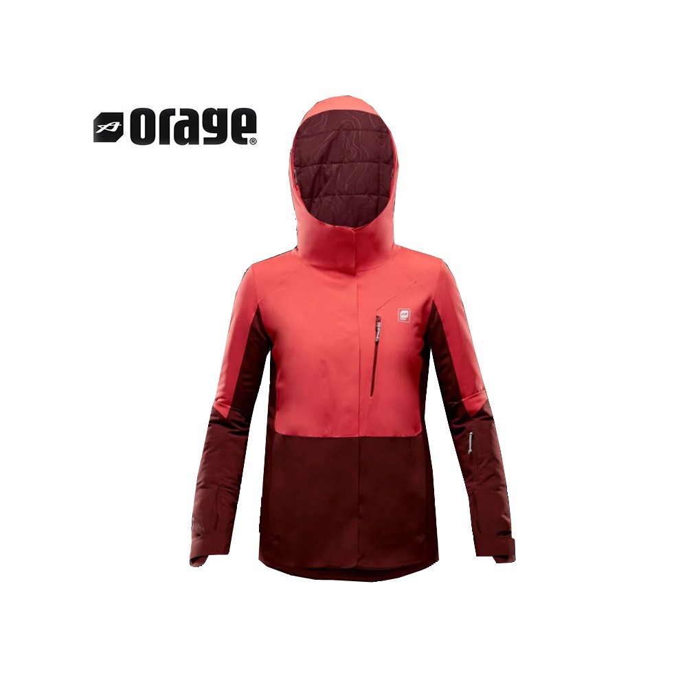 Veste de ski ORAGE Nina Lie de vin / Grenadine  Femme