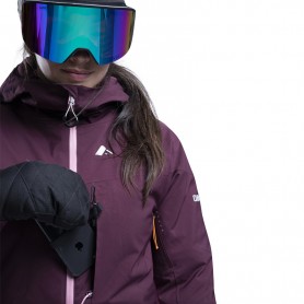 Veste de ski ORAGE Nina Lie de vin / Rose Femme