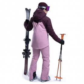 Veste de ski ORAGE Nina Lie de vin / Rose Femme