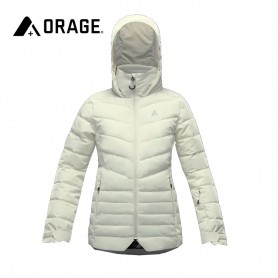 Doudoune de ski ORAGE Riya Ecru Femme