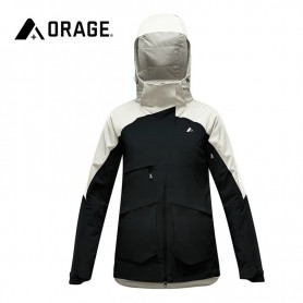 Veste de ski ORAGE Grace Noir / Ecru Femme