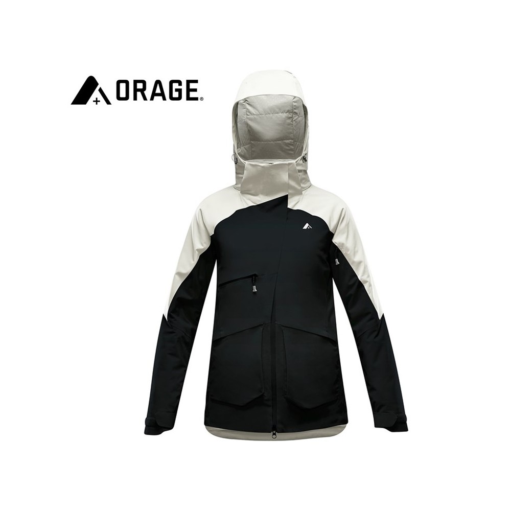 Veste de ski ORAGE Grace Noir / Ecru Femme