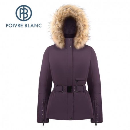 Veste ski femme doublure polaire thermique (Couleur: Blanc, Taille: S)