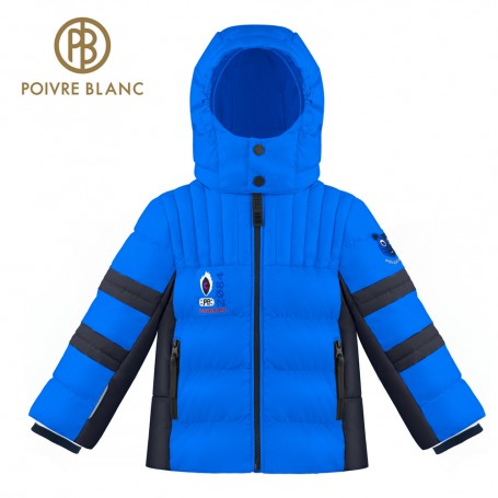 Doudoune POIVRE BLANC W21-1215 BBBY Bleu diva BB Garçon