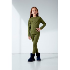 Pantalon merinos POIVRE BLANC W21-1820 JRUX Vert Junior