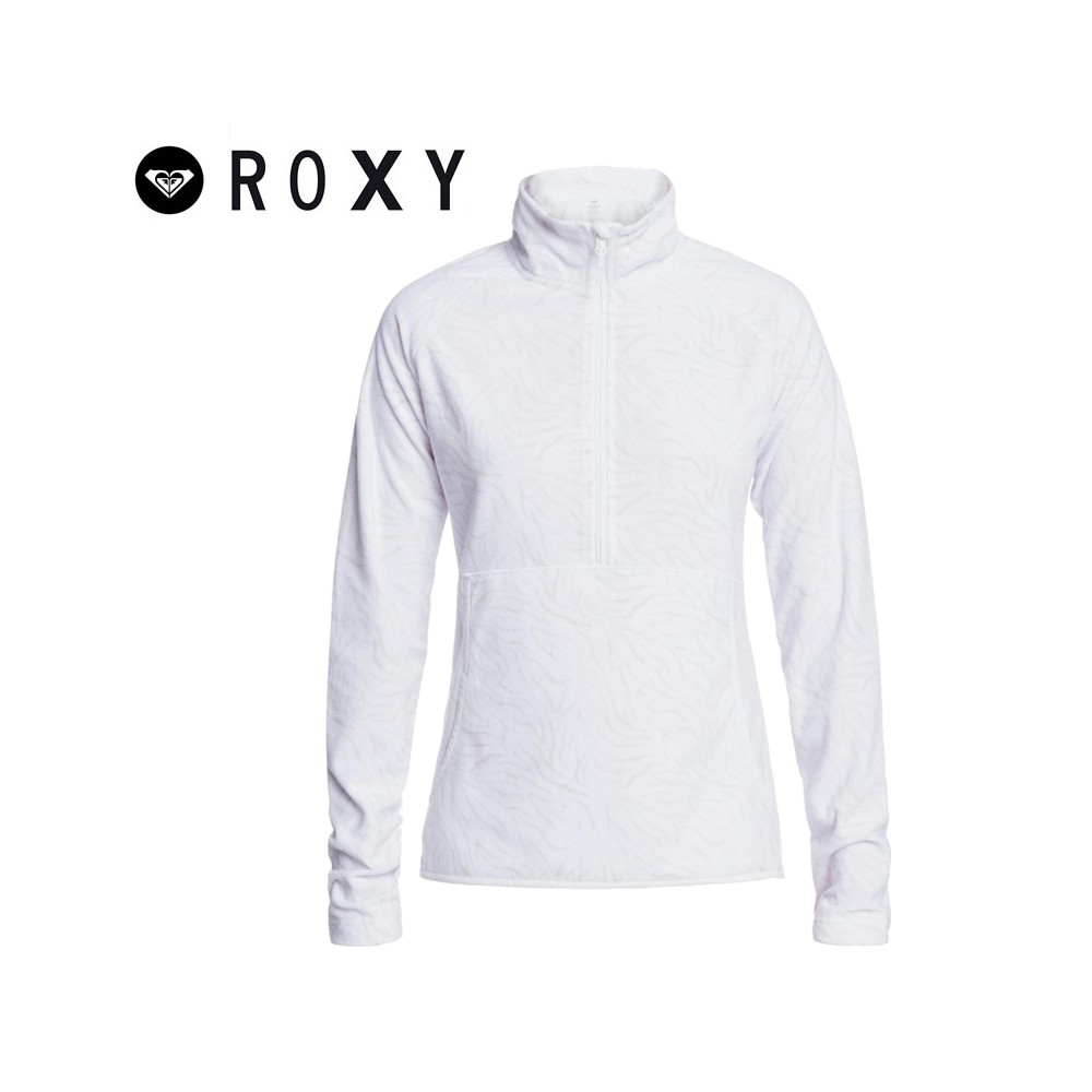 Sweat polaire zippée ROXY Cascade Blanc Femme