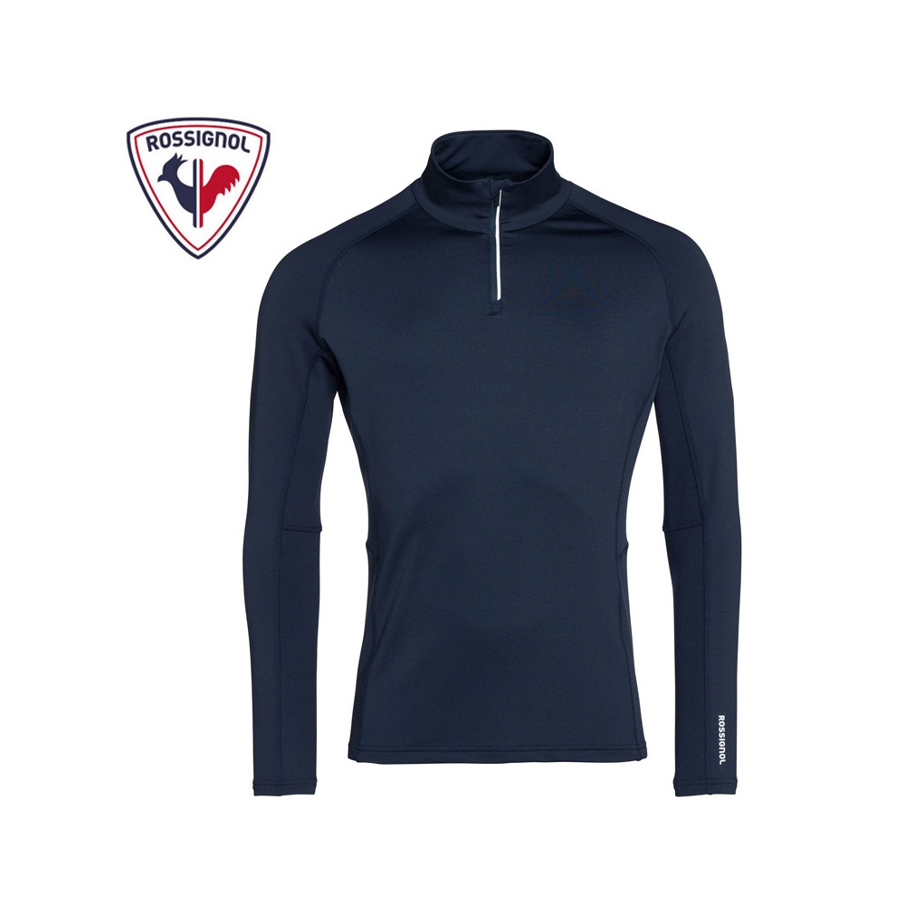 Maillot thermique ROSSIGNOL Classique 1/2 zip Bleu marine Homme