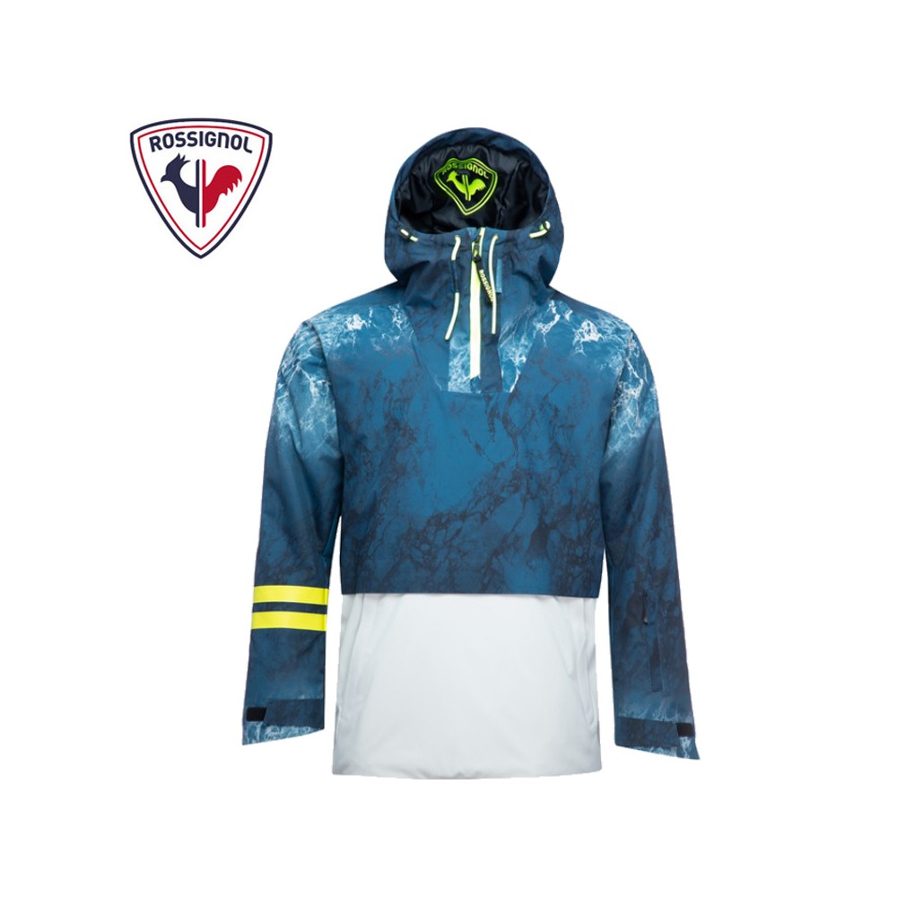 Anorak de ski ROSSIGNOL Exces Ride Free Bleu marbré Homme