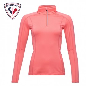 Maillot thermique ROSSIGNOL Classique 1/2 zip Corail Femme