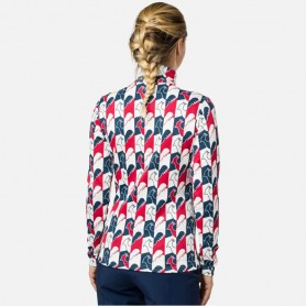 Maillot ROSSIGNOL Palmares 1/2 Zip Tricolore Femme