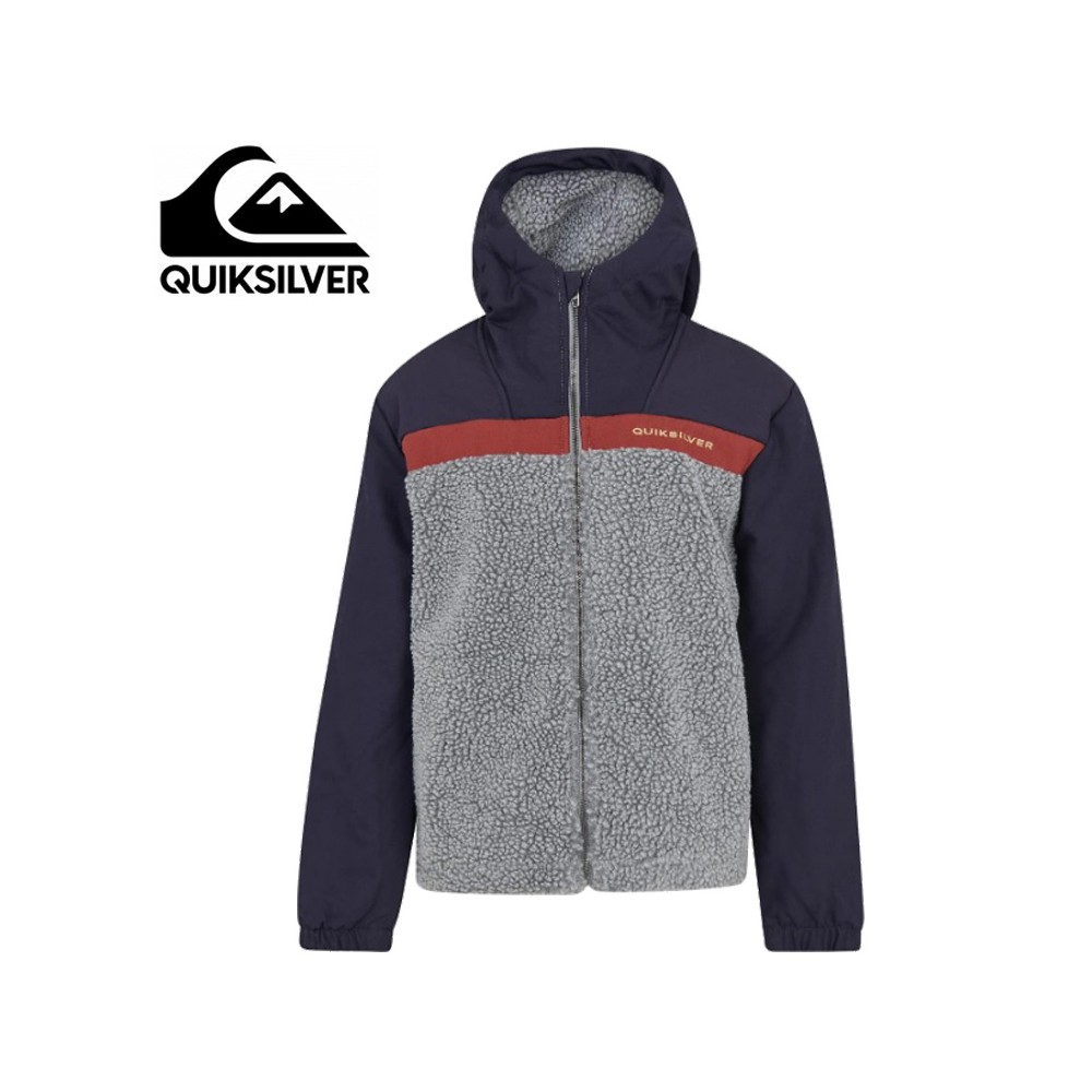 Veste polaire QUIKSILVER Bogong Gum Popcorn bleu / Gris Garçon