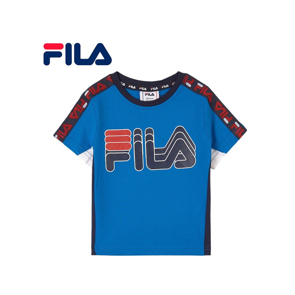 T-shirt FILA Dean Taped Bleu Electrique Junior