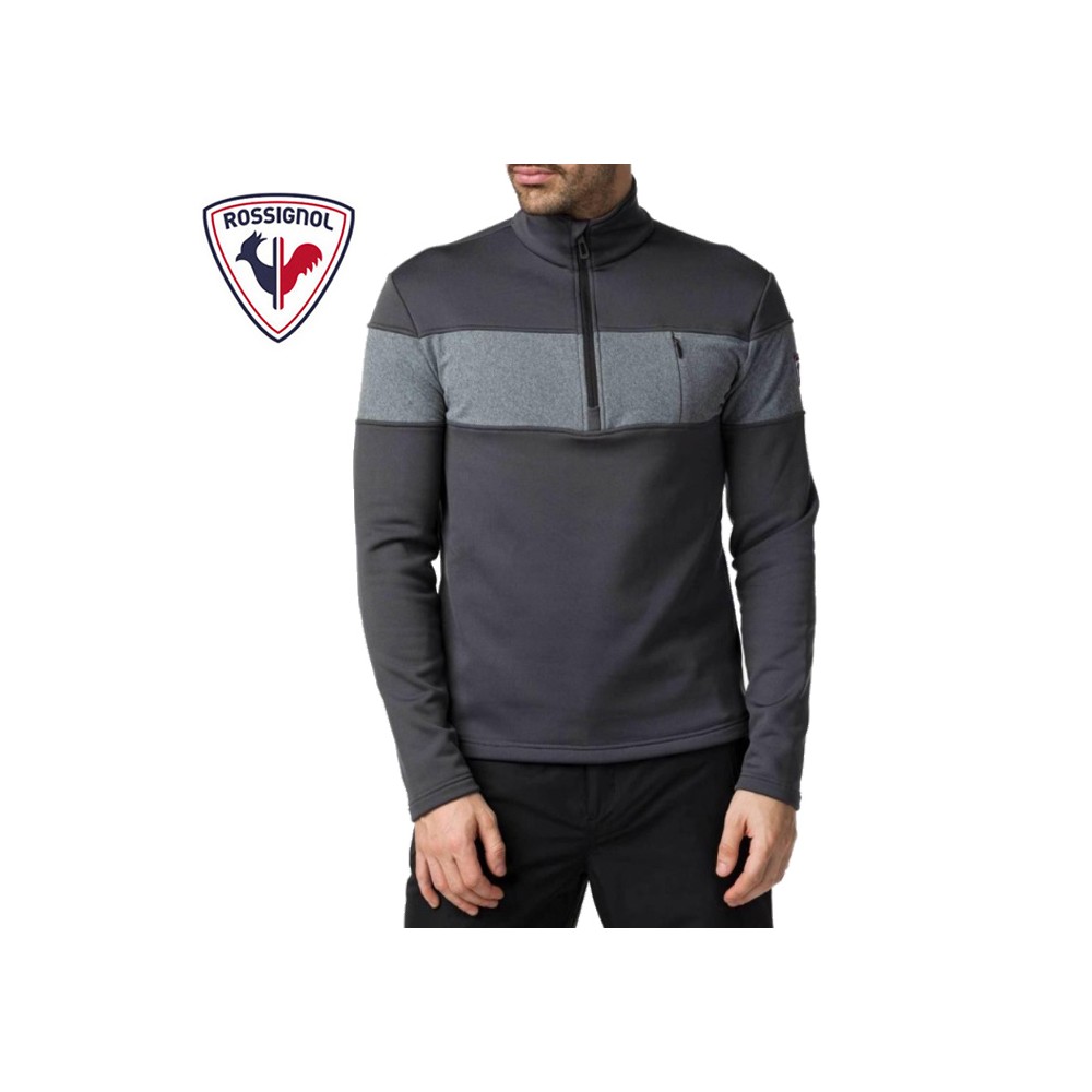 Maillot ROSSIGNOL Palmares 1/2 Zip Gris Homme