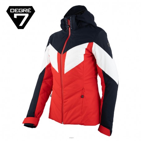 Veste de ski DEGRE 7 Galise Bleu / Blanc / Rouge  Femme