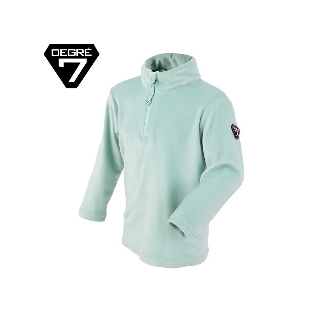 Sweat velours DEGRE 7 Flocon Menthe BB Fille