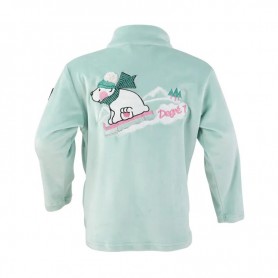 Sweat velours DEGRE 7 Flocon Menthe BB Fille