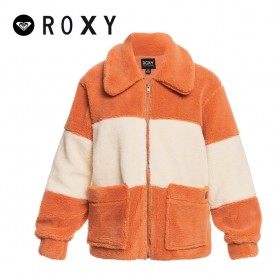 Veste sherpa ROXY Bay Tripper Orange / Crème Femme