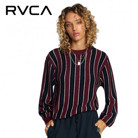 Pull RVCA Never Better Bordeaux / Noir Femme