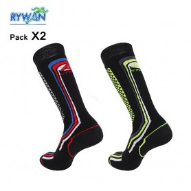 Chaussettes RYWAN Ski Team Jaune/Bleu Junior (2 paires)