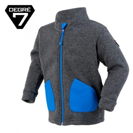 Veste polaire DEGRE 7 Fluffy Gris / Bleu Junior