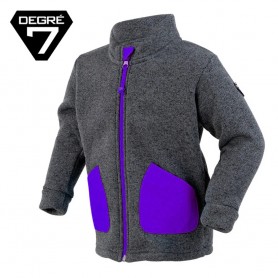 Veste polaire DEGRE 7 Fluffy Gris / Violet Junior