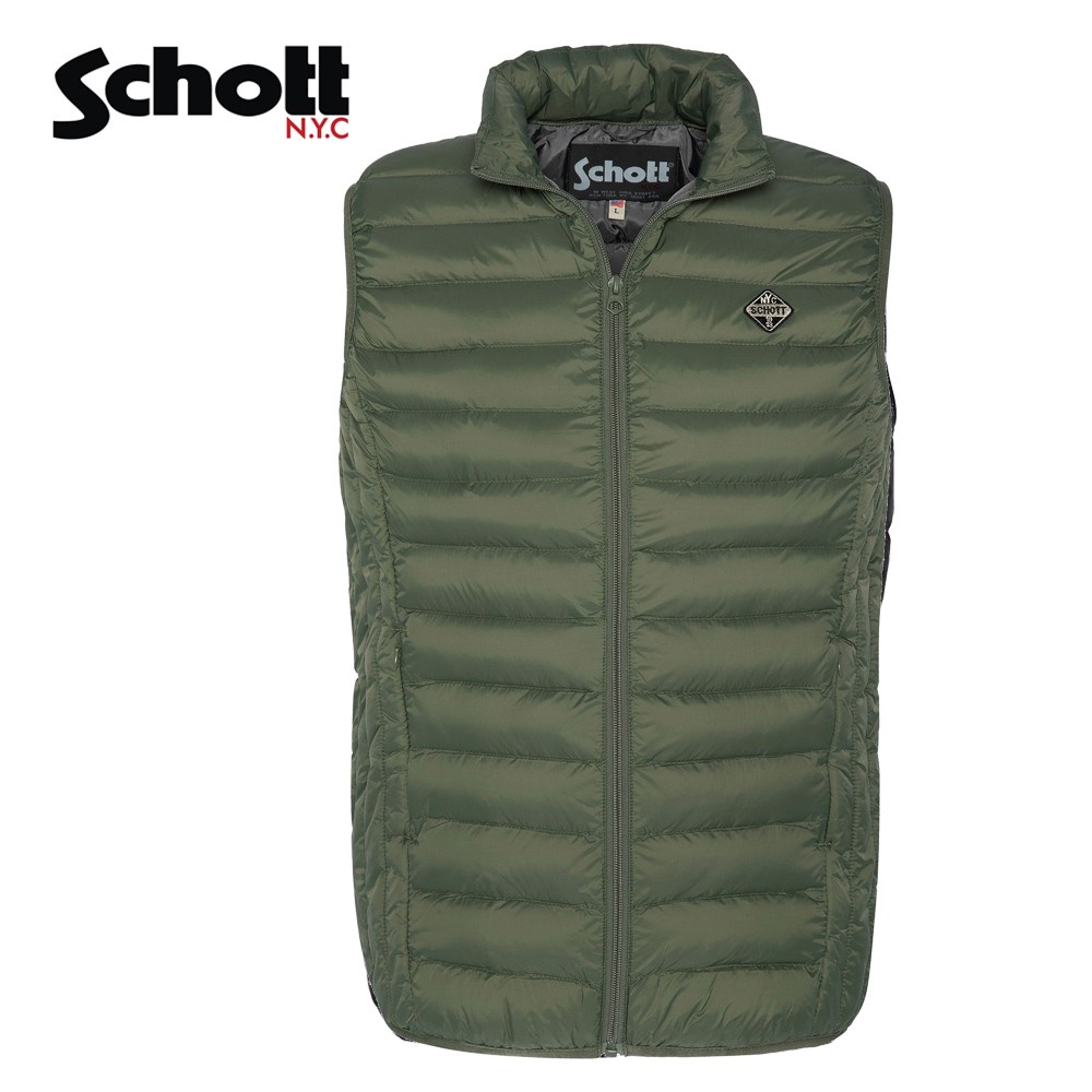 Doudoune sans manches SCHOTT Land22 Kaki Homme