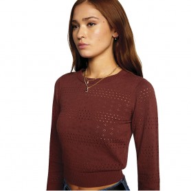 Pull RVCA Paris Pointelle Cannelle Femme