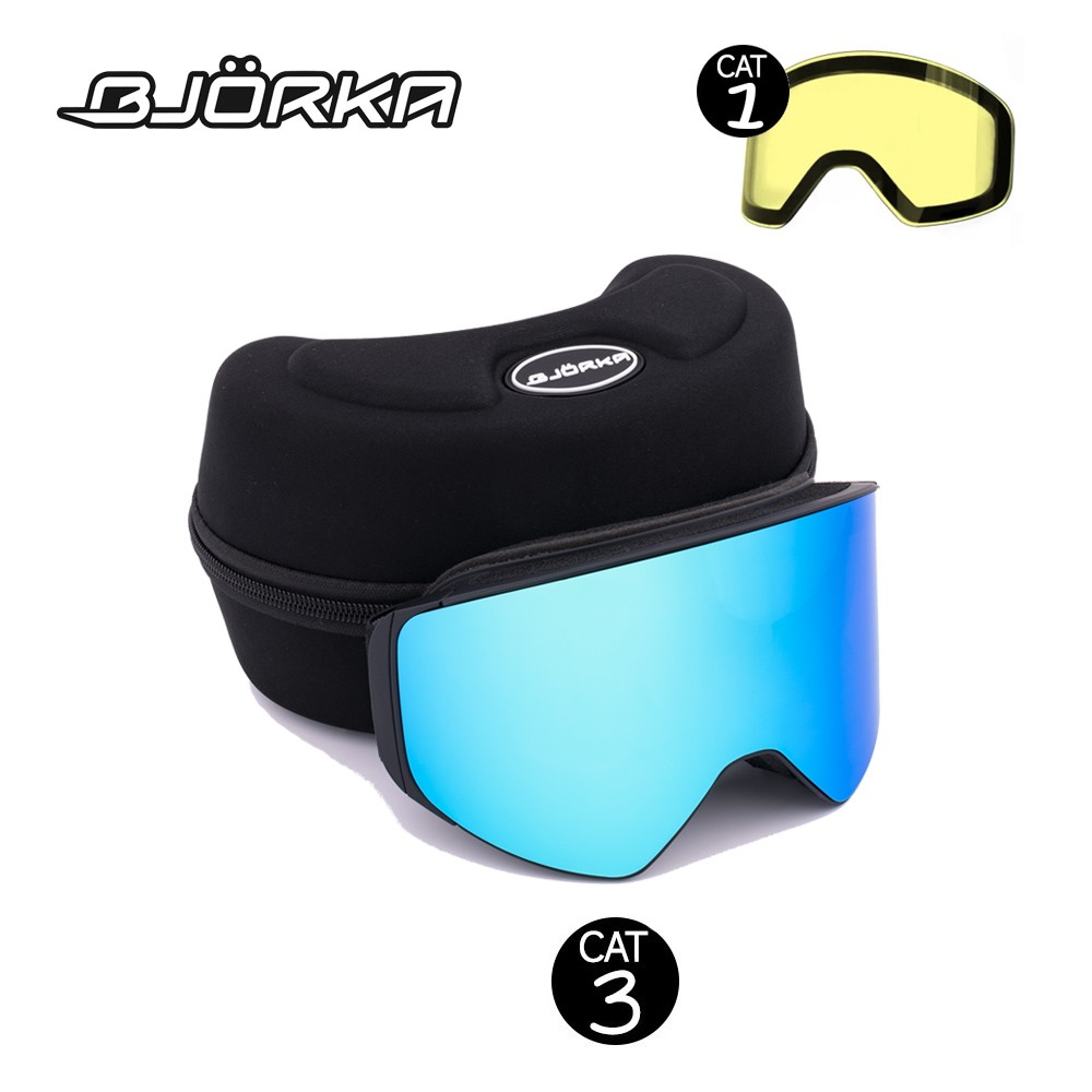 Masque de ski BJORKA Magnetic Bleu Unisexe Cat.1/3