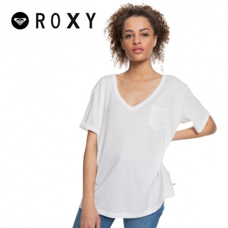T-shirt ROXY Playing Again Blanc Crème Femme