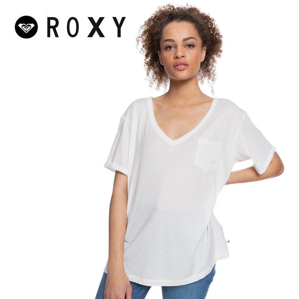 T-shirt ROXY Playing Again Blanc Crème Femme