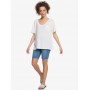 T-shirt ROXY Playing Again Blanc Crème Femme