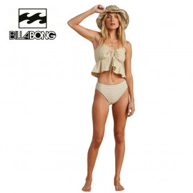 Top BILLABONG Tidal Vert / Blanc Femme