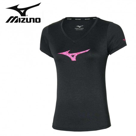 Tee-shirt MIZUNO Impulse Core Runbird Noir Femme
