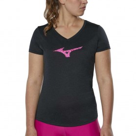 Tee-shirt MIZUNO Impulse Core Runbird Noir Femme