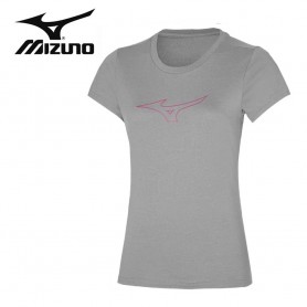 Tee-shirt MIZUNO Runbird Logo Gris Femme