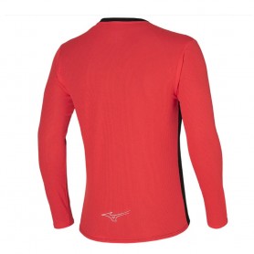 Maillot MIZUNO Dryaeroflow LS HZ Noir/Rouge Homme