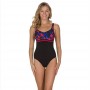 Maillot de bain SPEEDO Sculpture Contourluxe Print Noir/Bleu/Rouge Femme