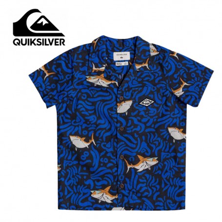 Chemise QUIKSILVER Sharky Troubles Bleu  Junior