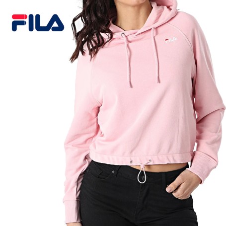 Sweat à capuche FILA Elaxi Crooped Rose Femme