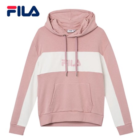 Sweat à Capuche FILA Aqila Blocked Rose/Blanc Femme