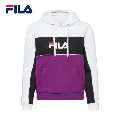 Sweat à Capuche FILA Aqila Blocked Violet/Blanc/Noir Femme